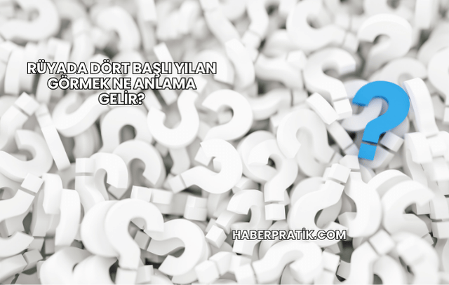 Rüyada Dört Başlı Yılan Görmek Ne Anlama Gelir?