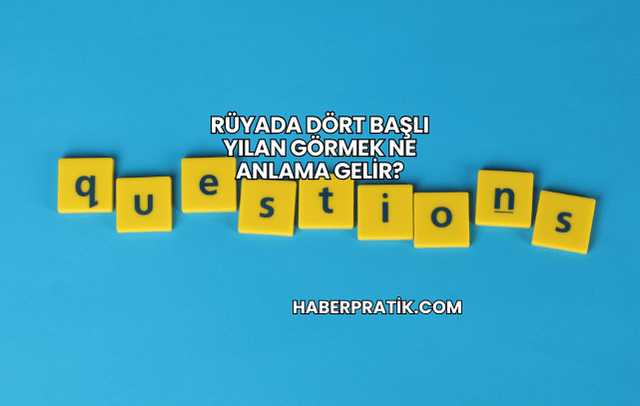 Rüyada Dört Başlı Yılan Görmek Ne Anlama Gelir?